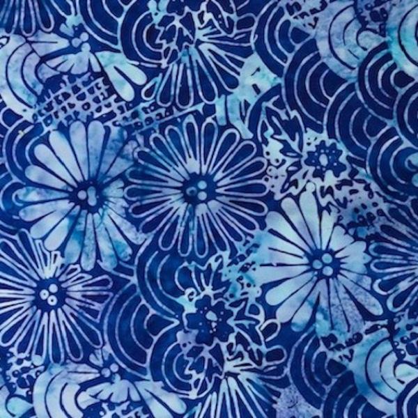 BLUE - On the Docks - Batikstoff aus Indonesien
